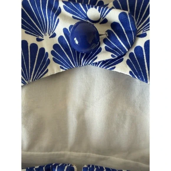 Kate Spade Blue & White Shell Tie-shoulder Dress NWT Size 8 - Picture 10 of 13
